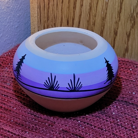 Tesa Hand Painted Tiny Ceramic Bowl Made in the U.S.A. Western - Picture 2 of 14